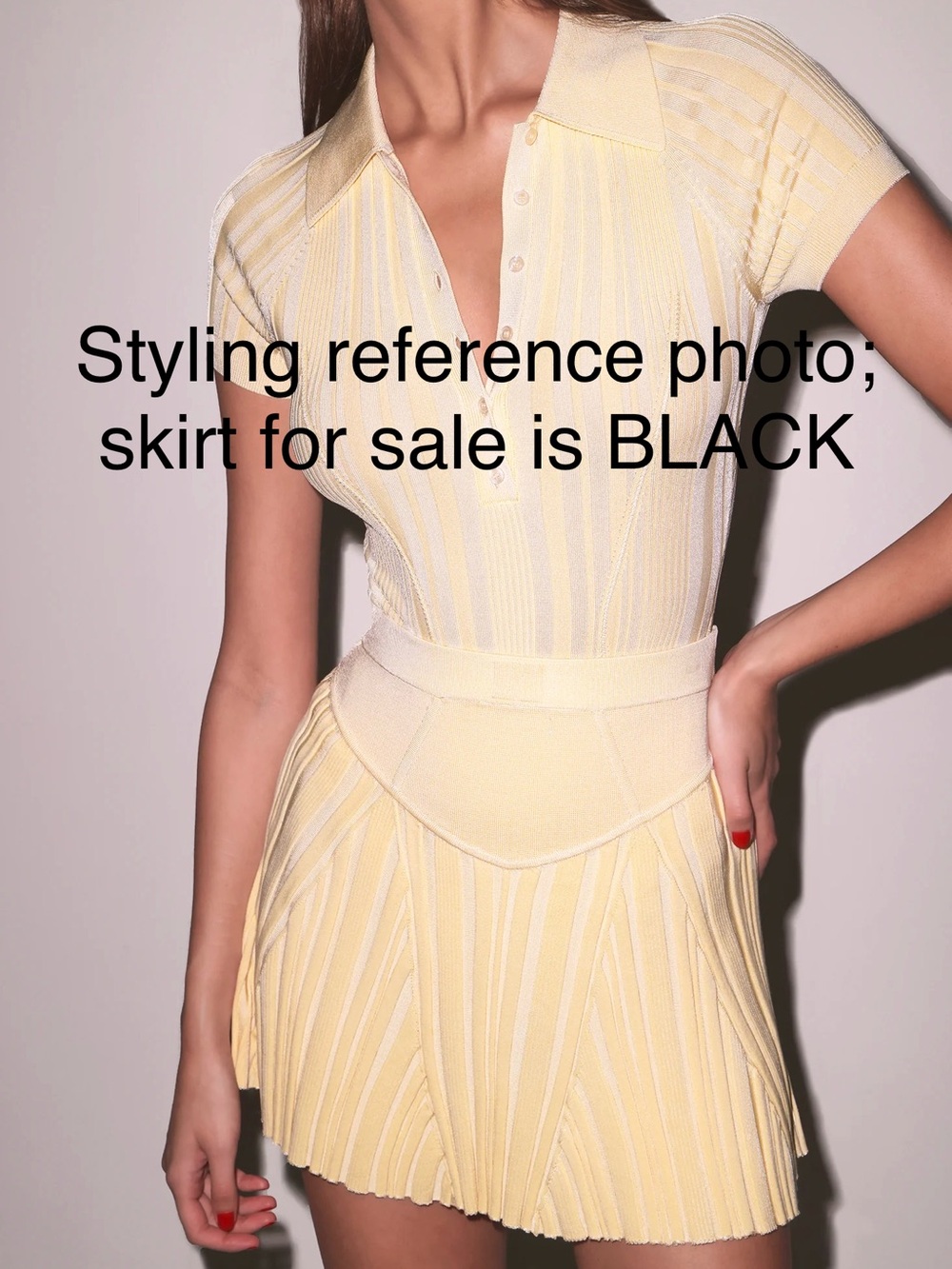 Fleur du Mal Black Rib Flared Skirt - Picture 8 of 8
